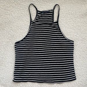 Brandy Melville Black White Striped Donilyn Tank OS